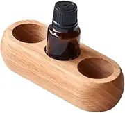 Gel Nail Polish Holder, Perfume Display Stand, Compact Wooden, Brown, Storage Rack with Multiple Slots, Organizer Shelf for Lipstick, Nail Bottles, Fragrance, Vanity Setup