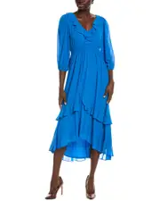 Maison Tara Pebble Georgette Midi Dress
