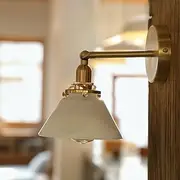 Vintage Wall Lamp, Wall Light Fixture Indoor Brass Wall Sconce Wall Mounted Single Sconce for Bathroom Bedroom Vanity Corridor Living Room Farmhouse Coffee Bar