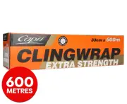 33Cm X 600M Cling Wrap Dispenser Extra Strength