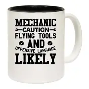 Mechanic Caution Flying Tool Offensive Language Mug Cup