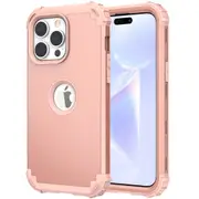 MCC Impact iPhone 15 Pro Max Shockproof 3in1 Rugged Case Cover Apple ProMax [Rose Gold]