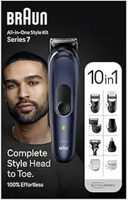 Braun All-In-One Styling Set Series 7 MGK7421 10-in-1 Set for Beard, Hair, Body Grooming and More
