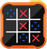 Board Toe Bolt Game,Electronic Tic-Tac Toe Game Noughts and Crosses Game Electronic,Tic Tacs, Handheld Puzzle Game Console, Family Party Game for Educational and Memory Growth (orange)