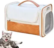 Portable Cat Bag - Portable Pet Carrier Bag | Cat Transport Carrier, Cats and Small Dogs | Breathable Mesh Fabric Dog Transport Case for Puppies Small Animals Kittens Ferrets Rabbits