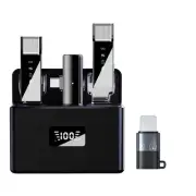 Wireless Lavalier Microphone with LCD Display Charging Box Portable Noise3865
