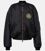[Balenciaga] Balenciaga Oversized logo bomber jacket AU 20 black