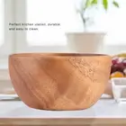 H Household Kitchen Wooden Bowl Soup Salad Bowl Container Tableware New