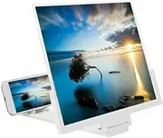 UTHCLO Phone Screen Amplifier Video Magnifier for Lightweight Compact Design Compatible with All Smartphones White