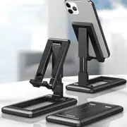 Black Foldable Adjustable Universal Desk Stand Holder For Mobile Phone Tablet Portable