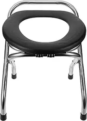 Baluue Foldable Portable Toilet Chair for Pregnant Women Ergonomic Commode Space-saving Storage for Elderly and Special Needs Use