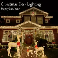 在飛比找樂天市場購物網優惠-Christmas Deer Lighting Happy 