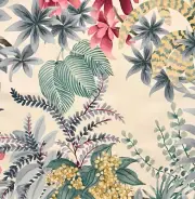 MANUEL CANOVAS Olympia Indigo Floral Cotton Remnant New