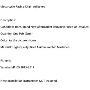 Yamaha MT-09 2014~2017專用CNC鋁合金鏈條調整器-極限超快感