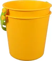 Milisten 2pcs Bright Color Sand Buckets for Beach Pail with Handle for Summer Fun Versatile Water and Sand Play Easy to Clean and Transport Random Color