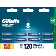 Gillette Mach3 Turbo 3D Razor Blade Refills 8 pack
