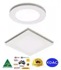 MARTEC FLOW Round Square Bathroom Kitchen Exhaust Fan LED Light Air Extraction