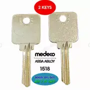TWO (2) KEY BLANKS FIT MEDECO LOCKS #1518 LEVEL 3 5-PIN