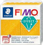 FIMO Effect Modelling Clay, Glitter Gold, 57 g