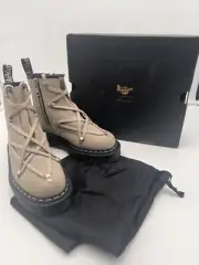 Rick Owens X Dr. Martens 1460 Suede Lace Up Boots Taupe Mens 6 Women's 7 Read