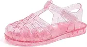[GUGUYeah] Jelly Sandals for Girls,Closed Toe Princess Costume Summer Dress Shoes Fisherman Gladiator Water Beach Flat Sandals for Toddler/Little Kid/Big Kid