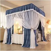 Bed Canopy Mosquito Nets for 1.8m/6ft Bed, Dustproof & Blackout Bed Canopy, Bed Curtains for Boys' and Girls' Bedrooms (Color : Style 1, Size : 1.8x2x2m)