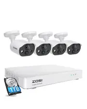 ZOSI C303 Spotlight Home Security Cameras System with Audio,8CH 5MP Lite DVR,...