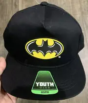 Batman Joker Snapback Hat Cap Movie YOUTH OSFM NEW Black One Size