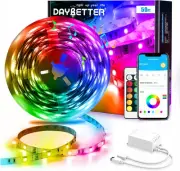 DAYBETTER Led Strip Lights Smart with App Control Remote, 50FT, Multicolor
