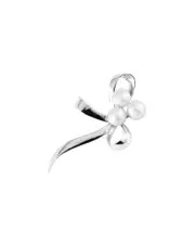 Splendid Pearls Plated 7-7.5mm Freshwater Pearl Brooch