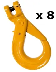 8 x 8mm Clevis Self Locking Hook G80 Alloy Steel Lifting 4x4 Chain Rigging