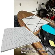 White Surfboard Traction Pad EVA Foam Deck Grip | Boat Flooring Kayaks Deck Mat