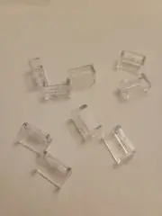 NEW LEGO 9X TRANSPARENT 1X2x1 WALL DOUBLE CORNER