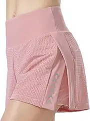 [VCODWCSJO] Women Tennis Pants Breathable Mesh High Waist Shorts Female Tennis Skort Sport Yoga Running Shorts Skirt Solid Color