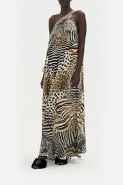ONE SHOULDER KAFTAN WITH NECKBAND FOR THE LOVE OF LEO