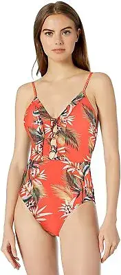 Seafolly Maillot Tangelo Floral Ring Women's One Piece Swimsuit Size 6 US L56041
