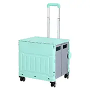 Shopping Trolley Cart 75L Foldable Green