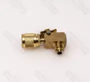 Imperial 17-C Kwik-Coupler Adapter 90˚ Elbow (45° Flare) 1/4” female x 1/4” male
