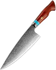 Professional Hammer Pattern 67 Layers Damascus Steel Chef Knives 8 inch VG10 Japanese Damascus Professional Cutter Slicing Filleting Santoku Cleaver Cook Tool