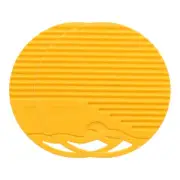 2 Pcs Silicone Trivet Mat, 4 Inch Round Trivets for Hot Pots and Pans, Yellow