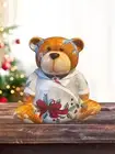 FROM APPLETREE DESIGNS ADORABLE CHRISTMAS TEDDY BEAR CERAMIC COOKIE JAR
