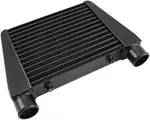 Aeroflow V-Mount Street Intercooler 330 X 280 X 76mm 2.5" Black - AF90-1015BLK