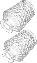 ORFOFE 2Pcs Decorative Diffuser Glass Bottles Unique Aromatherapy Jars for Fragrance Home Decor and Craft Projects Elegant Design for Tabletop Shelf Display