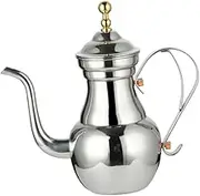 MAGICLULU Delicate Silver Court Coffee Pot Filter Mesh 1.1l Handheld Coffee Kettle Practical Coffee Container Filter Design Tea Kettle