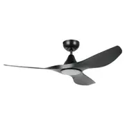 Surf DC Ceiling Fan 48" With LED Light Matt Black - 20549702