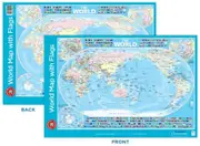 Learning Can Be Fun - World Map with Flags Poster