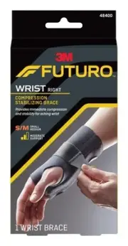 FUTURO Compression Stabilizing Wrist Brace, Right Hand, Small/Medium