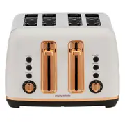 Morphy Richards Ascend 4 Slice Toaster (Rose Gold White)