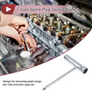 T Type 14mm 17mm Hexagon Spark Plug Socket Wrench Spanner Socket 13x8.9cm 1pcs