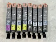 Lot 8 - Canon Genuine CLI-251 Black (4), Yellow (3), Magenta (1) New - Open Box